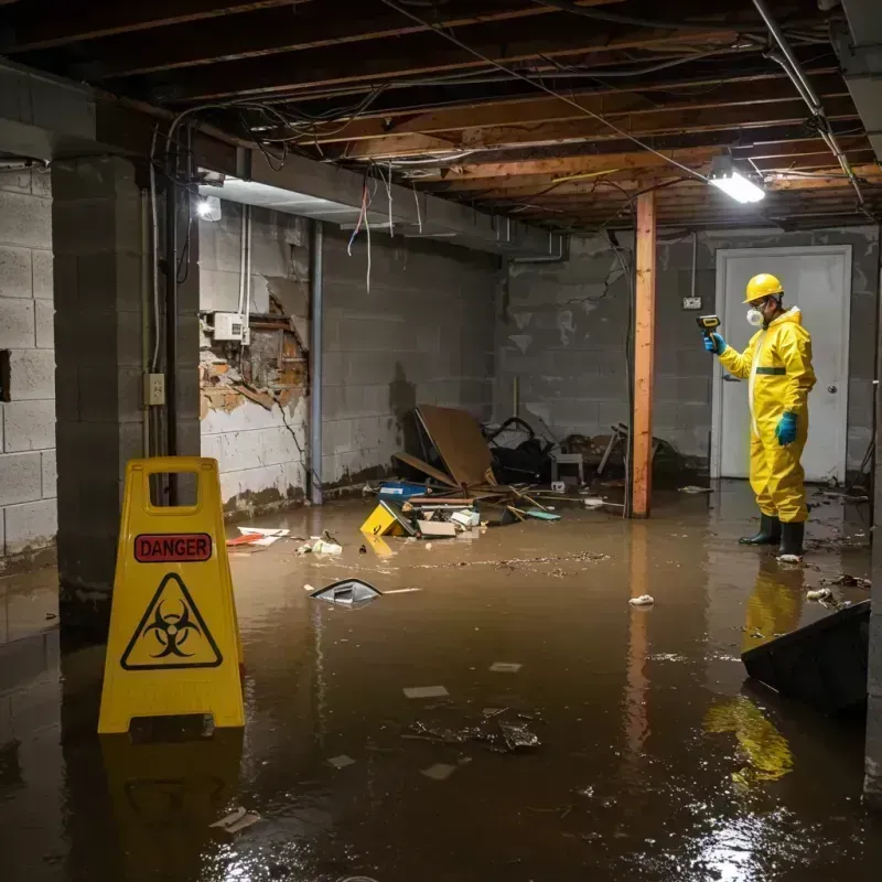 Flooded Basement Electrical Hazard in Northbrook, IL Property